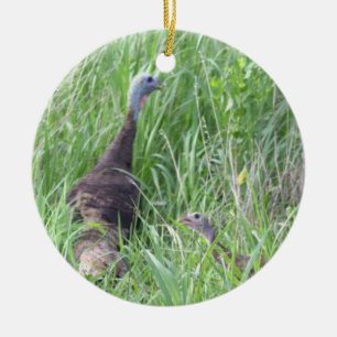 Wilde Truthühner Keramik Ornament