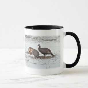Wilde Türkei auf dem Snowy Field Tasse