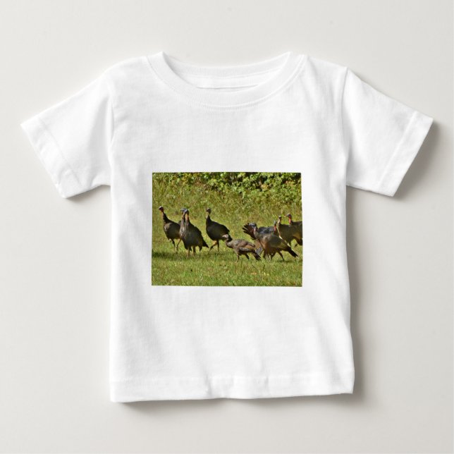 Wilde Türkei, Camouflage Farben Baby T-shirt (Vorderseite)