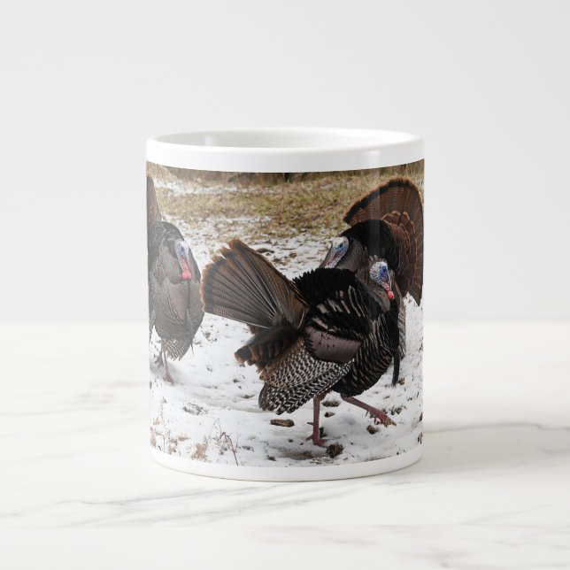 Wilde Türkei, die sich mit ihren Füßen Jumbo-Tasse (Vorderseite)