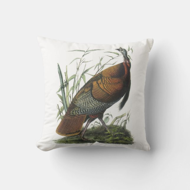 Wilde Türkei von Audubon Kissen (Vorderseite)