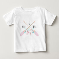 Wilde und freie Boho Federn Typografie