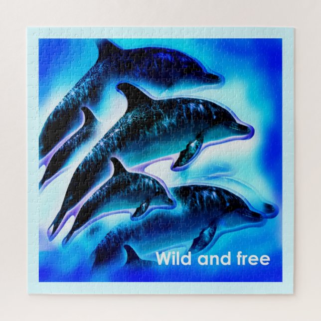 Wilde und freie Delphine (Vertikal)
