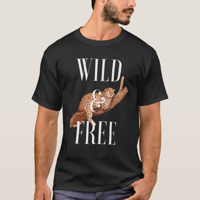 Wilde und freie Geparden Attitude T-Shirt (Vorderseite)