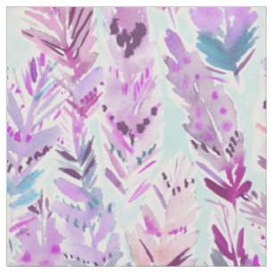 WILDE und FREIE Lavendel-Aqua-Federn Stoff