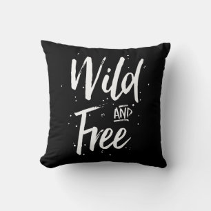 Wilde und freie Typografie Kissen