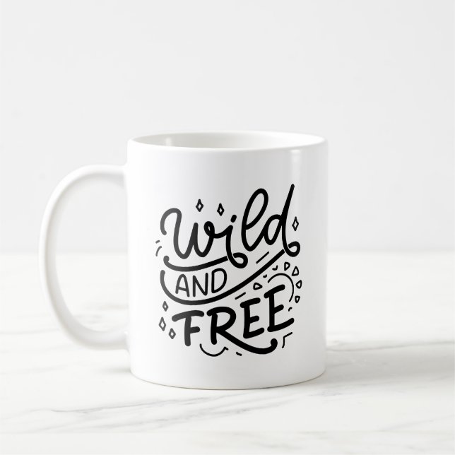 Wilde und freie Typografie MugI h Kaffeetasse (Links)