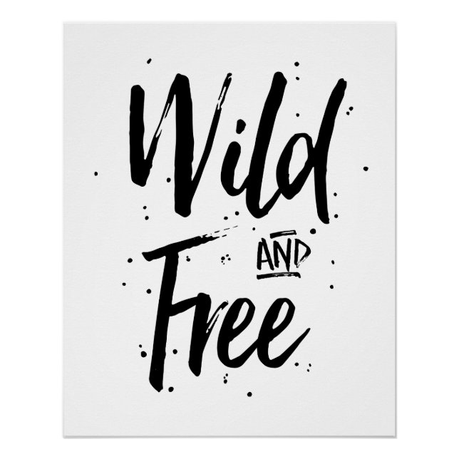 Wilde und freie Typografie Poster (Vorderseite)