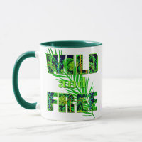Wilde und freie Word Kunst mit Dschungel-Pflanze