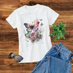 Wilde und gratis Schmetterlingsflora wild lebende  T-Shirt