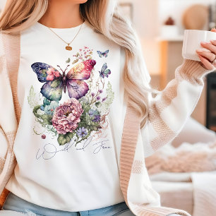 Wilde und gratis Schmetterlingsflora wild lebende Tri-Blend Shirt