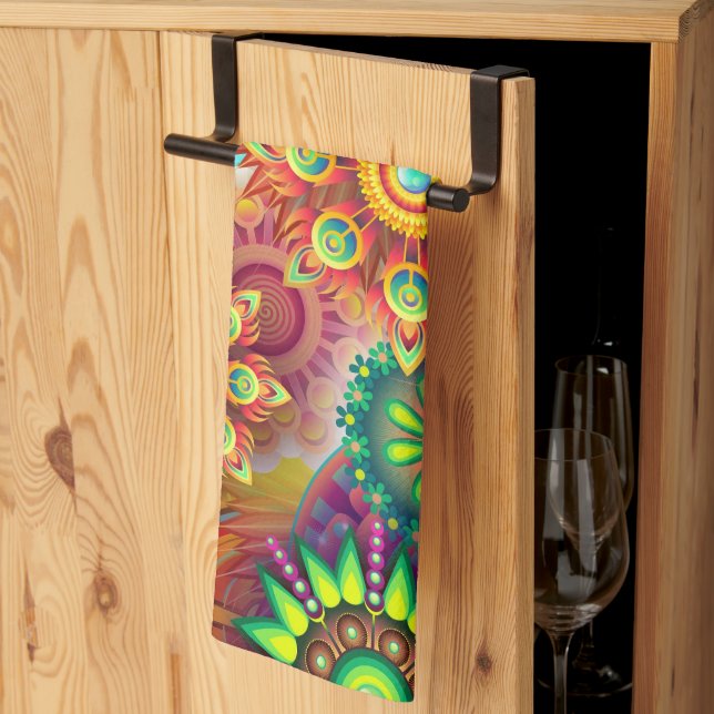 Wilde und helle Küchentücher (Drittel gefaltet)