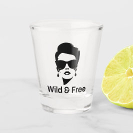 Wilde und kostenlose Scheidung Single Woman Party  Schnapsglas