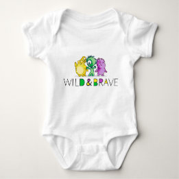 Wilde und mutige Kleidung Baby Strampler
