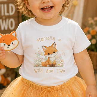 Wilde und Two Custom Name 2. Geburtstags-Baby-T-Sh Baby T-shirt