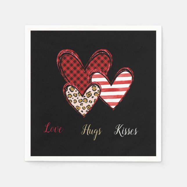 Wilde Valentinstag Servietten (Vorderseite)