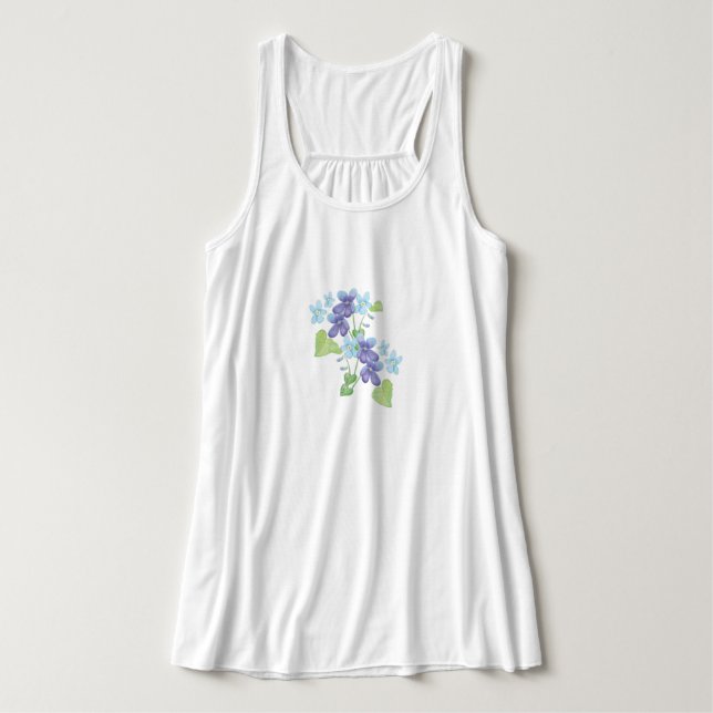 Wilde Violet-Blume - Illustration Tank Top (Design Vorderseite)