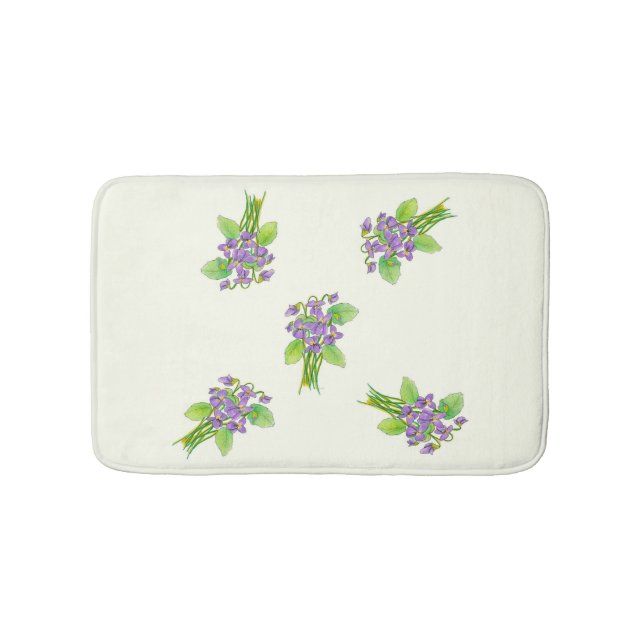 Wilde Violets Bath Mat Badematte (Vorderseite)