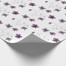 Wilde Violetten Wasserfarben Handgestrichen Mit Mo Geschenkpapier