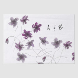 Wilde Violetten Wasserfarben Handgestrichen Mit Mo Seidenpapier