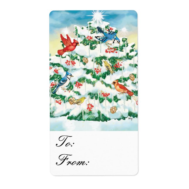 Wilde Vögel Natur Starlit Weihnachtsbaum Geschenks (Vorne)