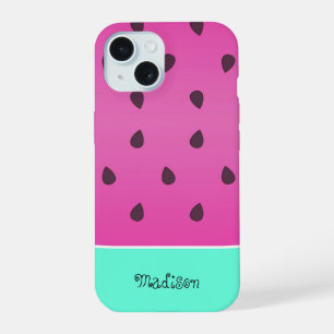 Wilde Wassermelonen-Scheibe   Personalisierte iPho iPhone 15 Hülle