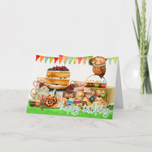 Wilde Wassertiere - Happy Birthday Card Karte
