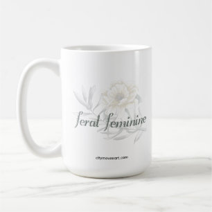 Wilde Weiblichkeit — Sanfte botanische Typografie Kaffeetasse