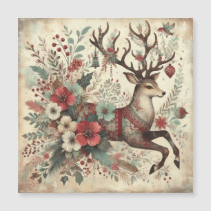 Wilde Weihnachtsblume Magnetkarte