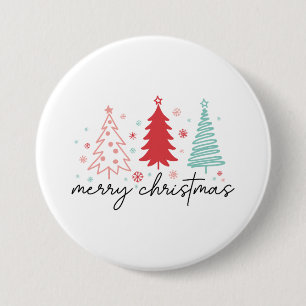 Wilde Weihnachtszeit-Blume Button