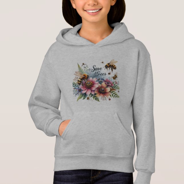 Wilde Weihnachtszeit-Blume Hoodie (Vorderseite)