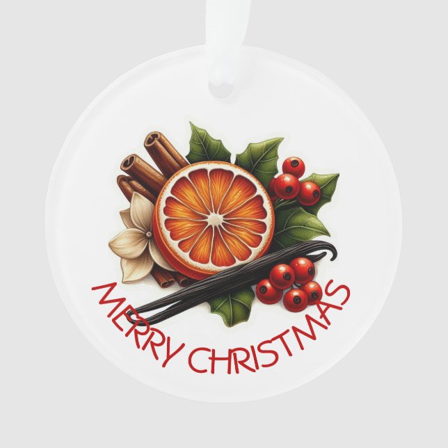 Wilde Weihnachtszeit-Blume Ornament (Vorderseite)
