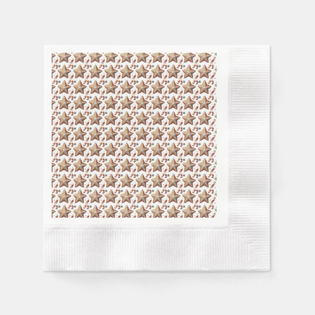 Wilde Weihnachtszeit-Blume Serviette (Vorderseite)