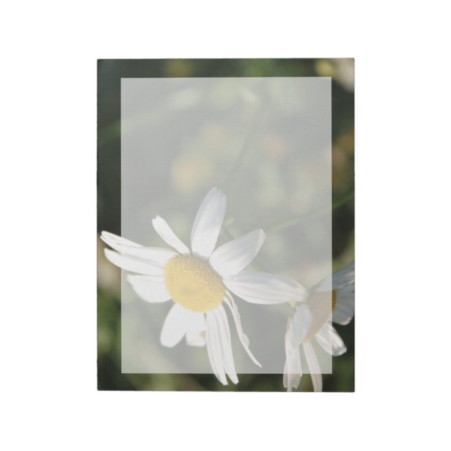 Wilde weiße Blume Notizblock (Rotiert)