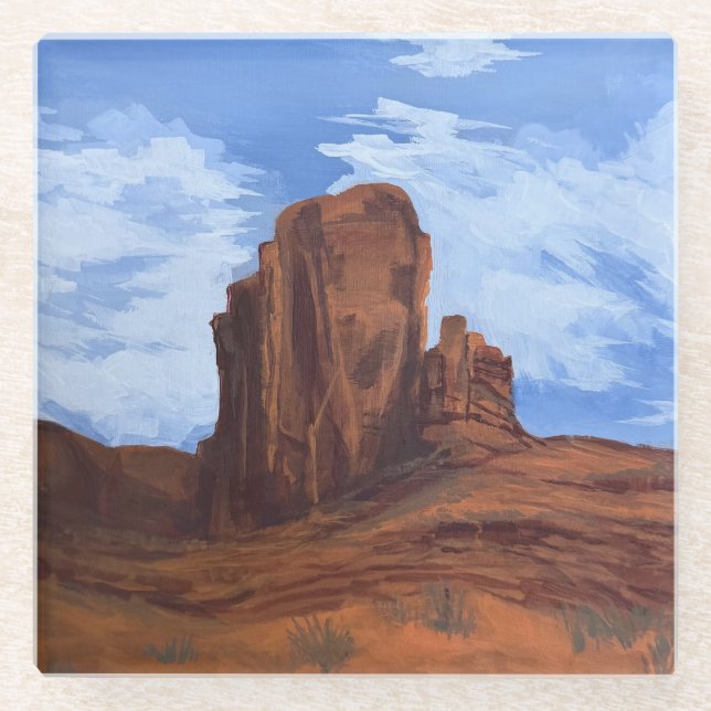 Wilde West-Himmel Glasuntersetzer (Vorderseite)