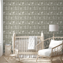 Wilde Wiese Minimalistische Botanische Silhouette  Tapete