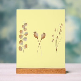 Wilde Wiesen ernten Acrylschild