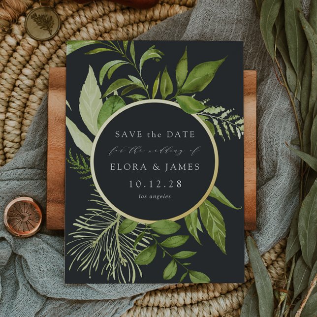 Wilde Wiesenfoil Save the Date Karte (Von Creator hochgeladen)