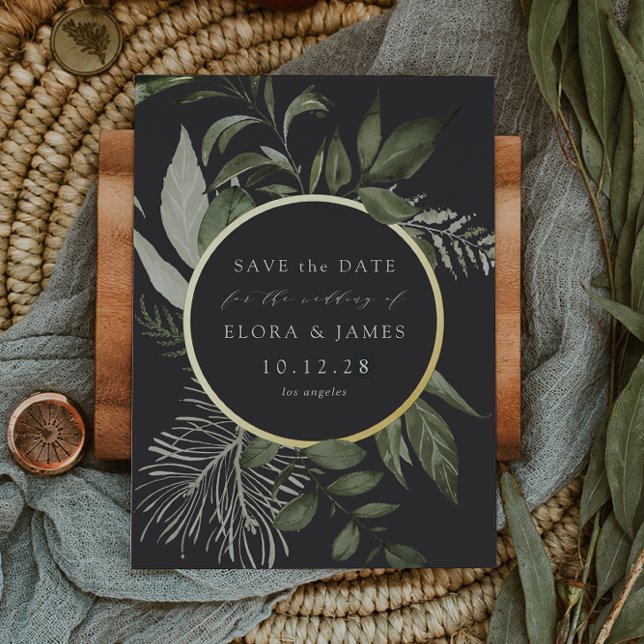 Wilde Wiesenfoil Save the Date Karte (Von Creator hochgeladen)