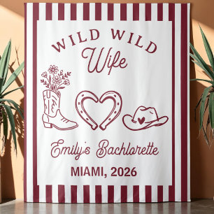 Wilde Wilde Frau Junggesellinnenparty Western Hint Wandteppich