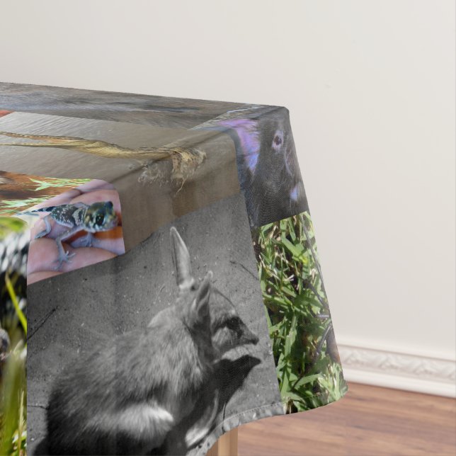 Wilde Wunder: Australische Fotocollage fesseln Tischdecke (Beispiel)