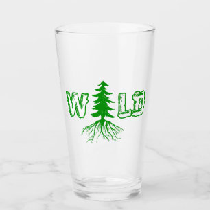 Wilde Wurzeln im Freien Glas