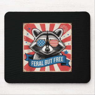 Wilder aber freier Waschbär 4. Juli Müll-Panda-Mäd Mousepad