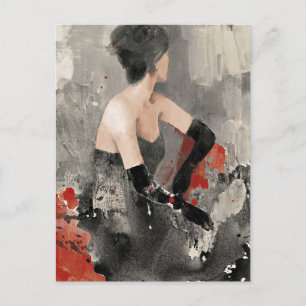 Wilder Apfel Vintage-Aquarell-Frau Postkarte