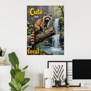 Wilder Arm: Ein Raccoon-Portrait Poster