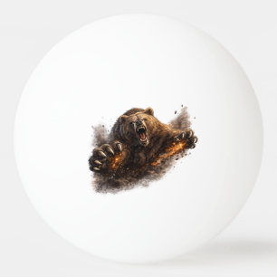 Wilder Bärenangriff – Power Animal Design Tischtennisball