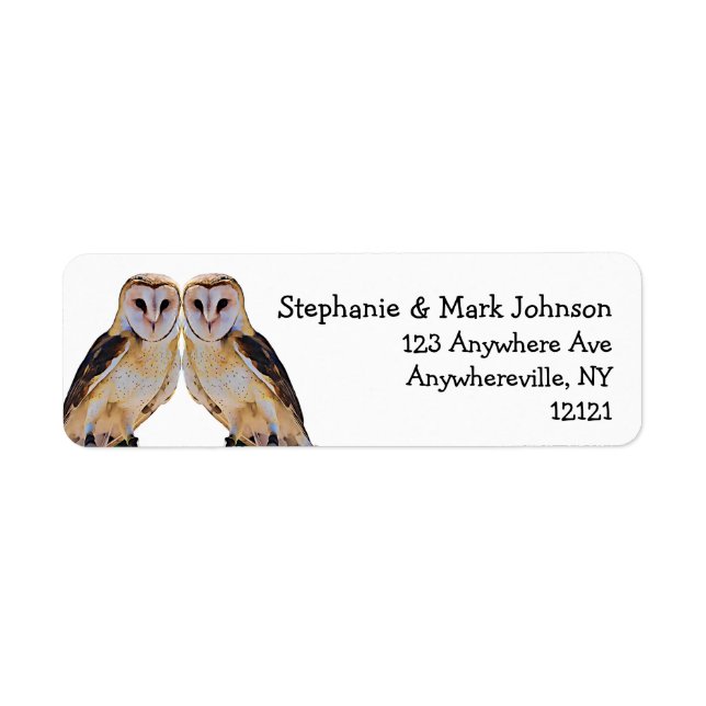 Wilder Barn Owl Bird Artwork Name Personalisiert W (Vorne)