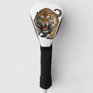 Wilder Bengal-Tiger mitten im Sprung - Wildlife Golf Headcover