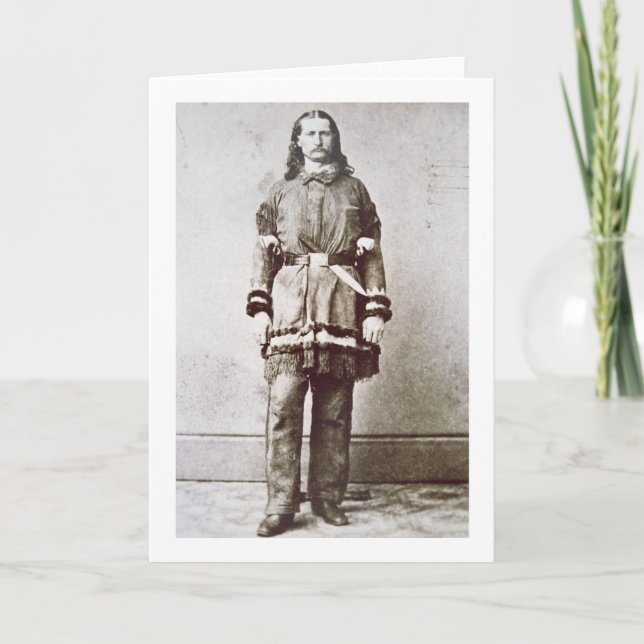 "Wilder Bill" Hickok (1837-76) (b/w Foto) Karte (Vorderseite)