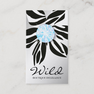 Wilder Blumen-Aqua-Diamant des Zebra-311 Visitenkarte